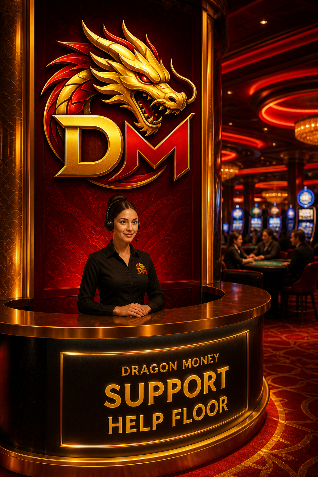 Dragon Money casino support floor